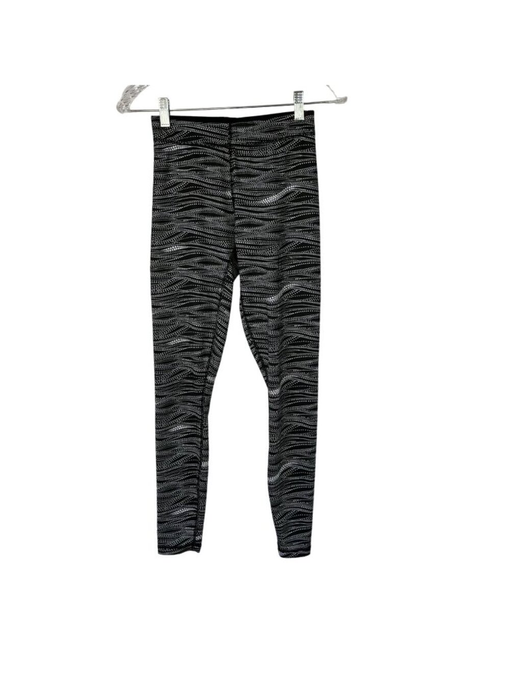 Puma Athletic Leggings Cropped Womens XS Black White Activewear